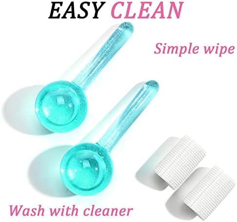 Ice Globes for Facials- Freezer Free Face Rollers with Essence for Daily Beauty Routines, Skin Massagers Globes Durable Quartz Glass for Reduce Puffiness Skin Cooling (Update Green) - Image 3