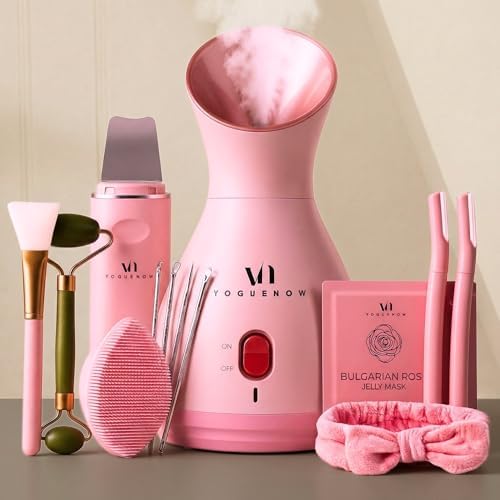 Facial Steamer Spa Kit with 17 Spa Tools for Complete At-Home Facial by VOGUENOW