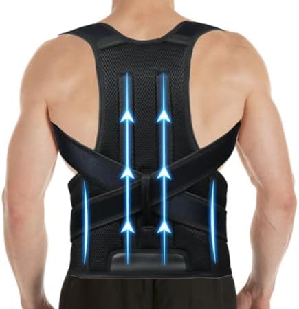 Posture Corrector for Men and Women,Adjustable Back Brace for Upper and Lower Back Pain Relief - Improve and Neck,Shoulder,Back Relieve XL(37"-42") by KLEUET