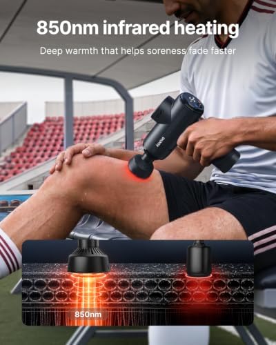 RENPHO Active Thermacool 2 Red Massage Gun with Infrared Heating, Cool Head - Image 2