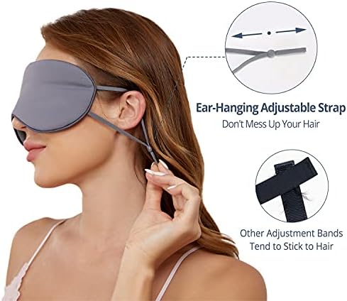 Sleeping Mask 2 Pack, Warm, Cool Double-Sided Use of Sleep Mask, Super Soft Blindfold with Adjustable Strap, Block Out Light, Comfort Sleep Eye Mask for Travel Meditation Nap - Image 4