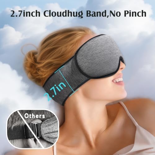 YFONG Sleep Mask for Side Sleeper Women Men, Soft Breathable Bamboo Viscose - Image 4