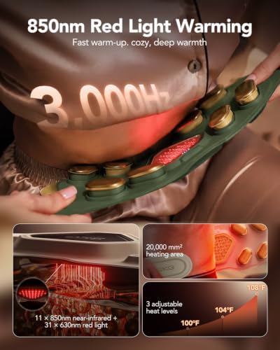 SKG W9 Ultra 2.0 Lower Back Massager for Strain Relief Deep Tissue - Image 4