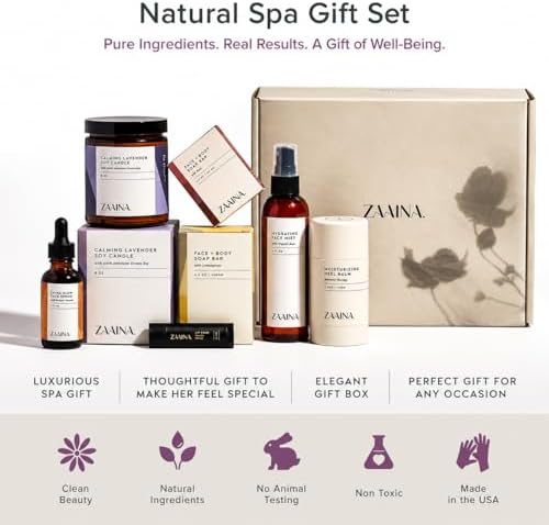 ZAAINA Spa Gift Set for Women | Self Care Gift Box | Natural Bath Set - Image 3