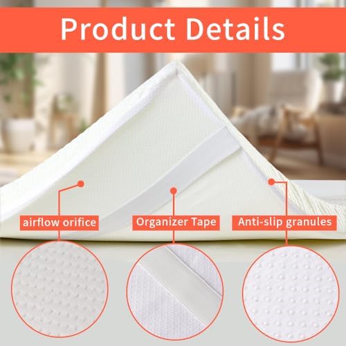 White Lash Bed Topper Memory Foam, 73x24x2 inch, Removable Cover, Non-Slip, For Massage & Beauty - Image 5