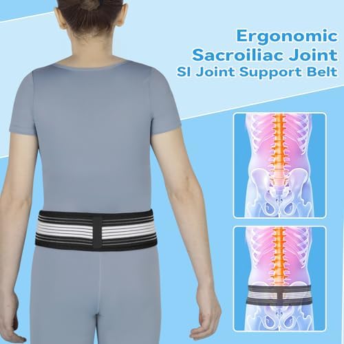 Waist Belt Sacroiliac Hip Belt, Lumbar Support Sciatica Pain Relief, Sacroiliac SI Joint - Lower Back Support Brace for Women and Men, Non-Slip and Adjustable & Breathable Back Pain Relief - Image 4