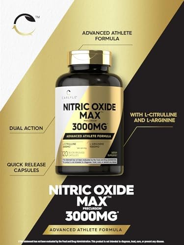 Carlyle Nitric Oxide Supplement 3000mg | 120 Capsules - Image 4