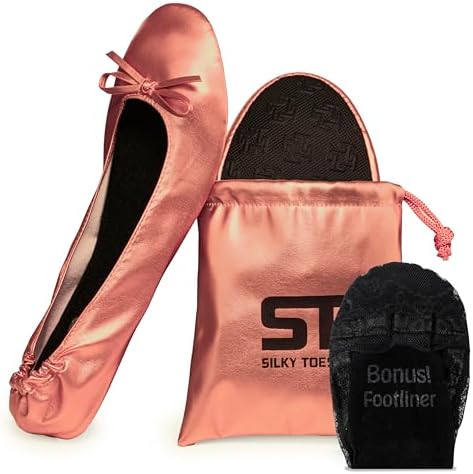 Foldable Flats for Women, Portable Ballet Shoes for Wedding &Travel Comfort by SilkyToes