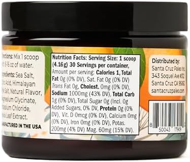 Santa Cruz Paleo Electrolyte Powder, Orange Flavor, Sugar Free Hydration Drink Mix with Himalayan Pink Salt, Sea Salt, Magnesium Glycinate, Potassium Chloride, Sweetened with Stevia, 30 Servings - Image 7