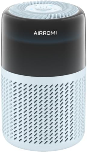 AIRROMI HEPA Air Purifier for Bedroom&Home,Pet Air Purifier for Home Pets,Removes Pet Odor,Cat Litter Smell,Dust,Smoke&Allergies,Quiet Room Air Purifier with Scents,360°Air Cleaner,A2005 Blue by AIRROMI
