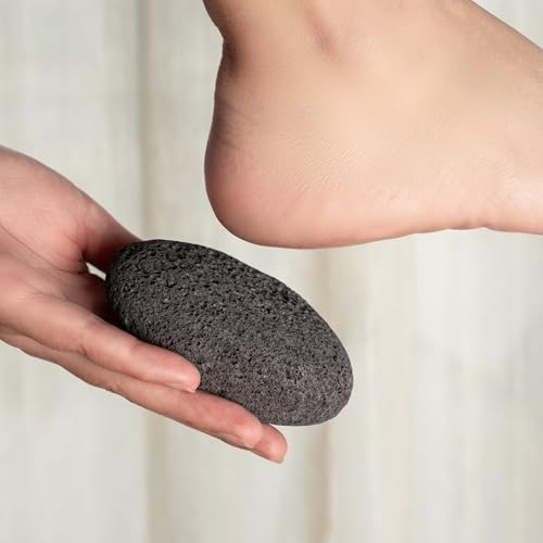 Natural Pumice Stone Set - Lava Foot Scrubber File, Round and Oval Shapes for Effective Exfoliation - Ideal for Cracked Heels, Callus Remover, and Dead Skin Removal - Brown Gray, 2-Pack - Image 4