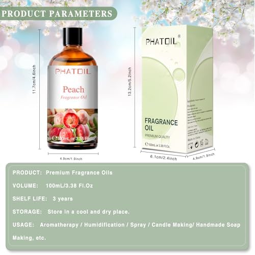 PHATOIL Peach Fragrance Oil for Diffuser Aromatherapy 3.38FL.OZ - Image 6