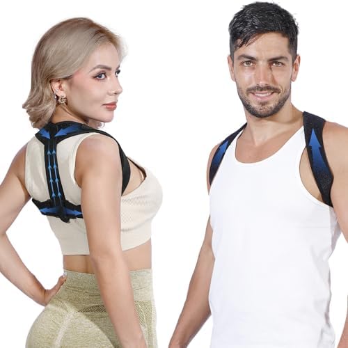 Posture Corrector for Women & Men, Adjustable Upper Back Brace Straightener by Unknown