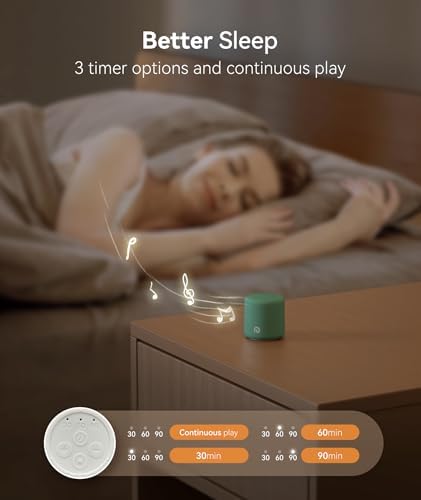 Dreamegg Portable White Noise Machine, 1000mAh Battery, Travel Sleep, Pine - Image 5