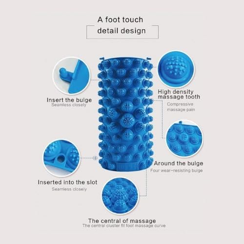 Foot Massage Mat Massage Pad Bathroom Mat Yoga Mat Outdoor Game 4PCS (Blue) - Image 4