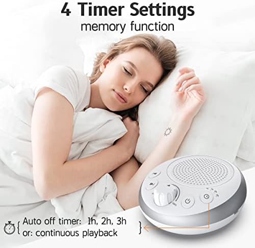 Loud Pink Noise Sound Machine Sleep Machine Nostop 30 Soothing Sounds for Baby Kids Adults Sleep Pinknoise Machine 36-Level Vol Auto-Off Timer Memory Function for Home Travel Office - Image 4