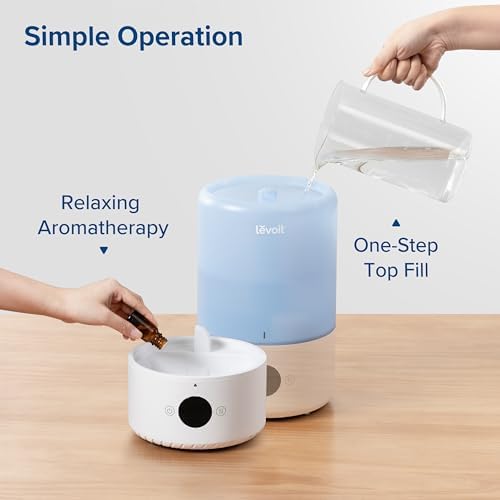 Levoit 3L Dual 200S Smart Humidifiers for Bedroom, Top Fill, Quiet, Blue - Image 6