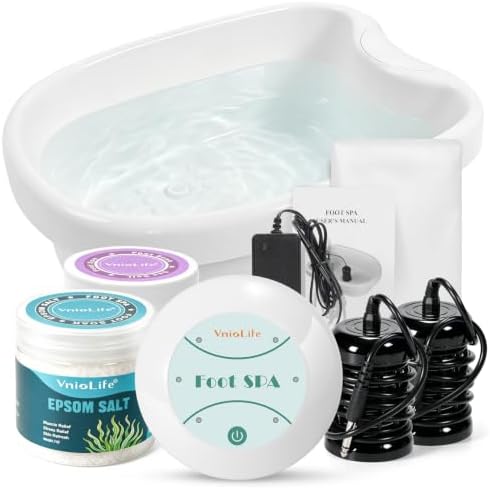 Ionic Foot Bath Detox Machine with 2 Ionic Arrays & Epsom Salt by VnioLife
