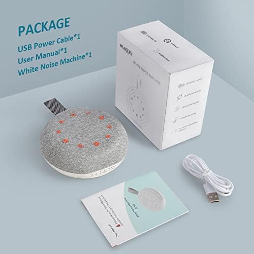 White Noise Machine,Portable Sound Machine with 40 Soothing Sounds, USB Rechargeable,Sleep Sound Timer & Night Light for Baby Kids Adults - Image 6