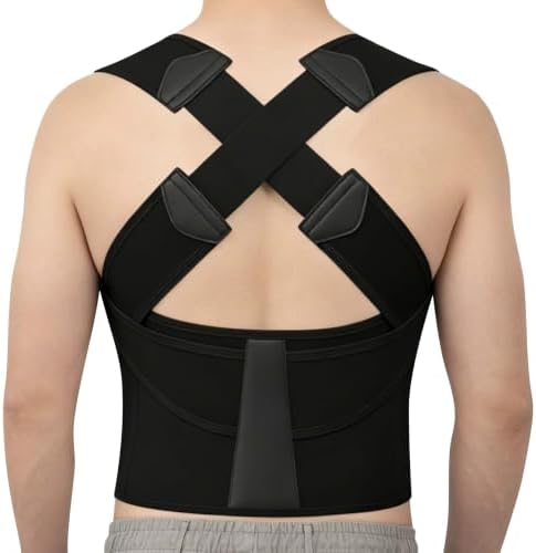 Back Brace Posture Corrector for Women and Men Upgraded Dynamic Traction Correction System Adjustable Shoulder Support Straightener Helps Reduce Upper Lower Back Pain Suitable for Hump Scoliosis Black Large by QualityFreedomEmpowerment