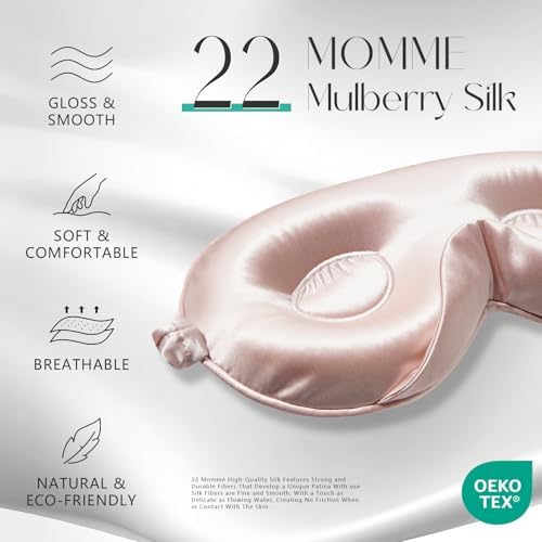 ZIMASILK Adjustable 3D 22 Momme 100% Mulberry Silk Sleep Mask - Image 2