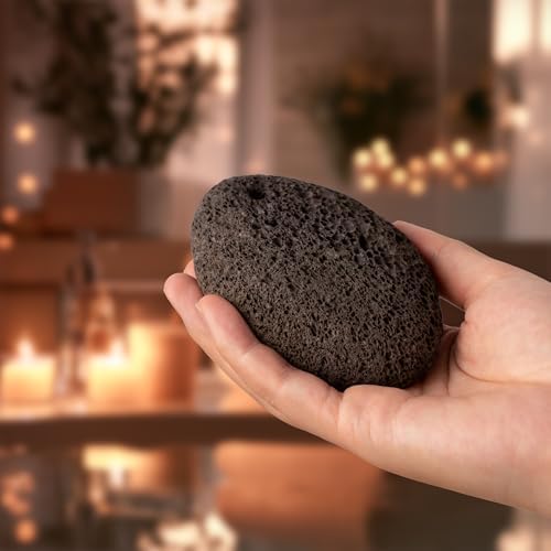 Natural Pumice Stone Set - Lava Foot Scrubber File, Round and Oval Shapes for Effective Exfoliation - Ideal for Cracked Heels, Callus Remover, and Dead Skin Removal - Brown Gray, 2-Pack - Image 7