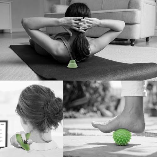 Physical Therapy Pain Relief Massage Ball Set for Trigger Point Release - Myofascial Release Tool & Deep Tissue Massage Set of 6 Pieces - Lacrosse, Spiky, Hand Roller & Mountable Self Massage Ball - Image 6
