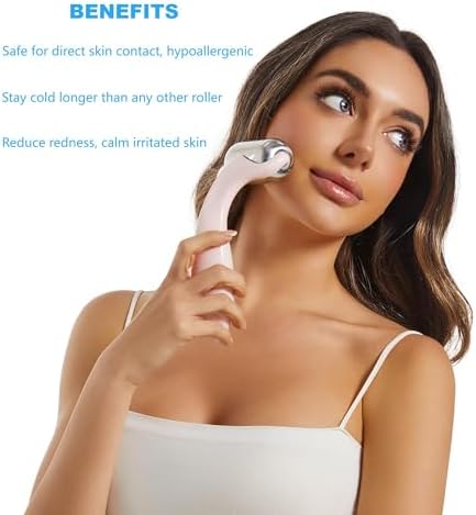 Greenstalk Ice Roller for Face & Eyes – Medical-Grade Stainless Steel Cooling Face Roller for Puffiness Relief, Dark Circles, Skincare Routine – Dual Cold & Warm Therapy, Ergonomic Design（1 unit） - Image 3