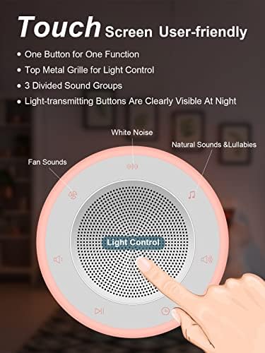 Sound Machine,White Noise Machine for Baby with Night Light, 32 High Fidelity Sounds,Plug in,5 Timers & Memory Feature, Noise Machine for Baby Kids Adults,Home - Image 5