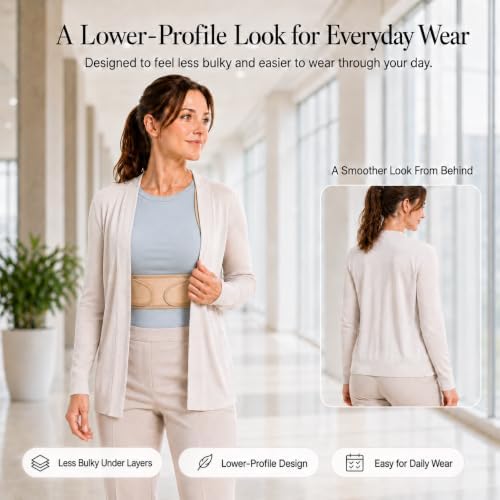 Posture Corrector for Women, Beige Back Straightener for Rounded Shoulders - Image 4