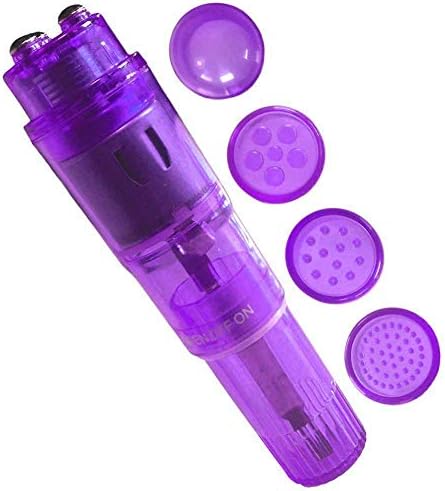 Mini Massager Handheld with 4 Heads Pocket Pen for Face, Neck, Head,Back and Shoulder (3PC Purple) - Image 4