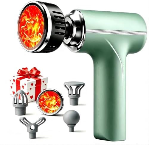 Massage Gun with Heat, Powerful Warming Massage, Home & Travel,Green by JOYSUWERUN