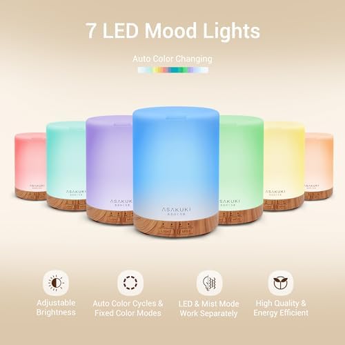 ASAKUKI Essential Oil Diffuser for Home 300 ml Quiet - Image 5
