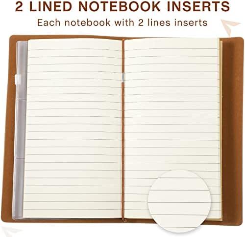 Sabary 8 Pcs Standard Size Refillable Leather Journal Bulk, Classic Color - Image 4