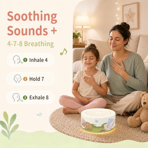 Kipcush White Noise Machine for Baby & Adults, Sleep Sound Machine with 30 Soothing Sounds, 8-Color Night Light, Memory Function, White Noise for Sleeping, Nursery, Office, Travel, Relaxation - Image 4