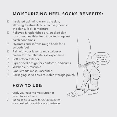 Kitsch Moisturizing Heel Socks for Cracked Heel Treatment - 1 Pair - Image 6