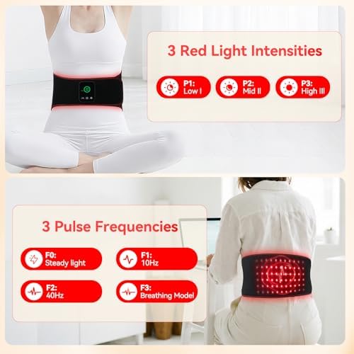Red Light Therapy Belt for Body Back/Abdomen, Cordless Infrared Waist Wrap - Image 5