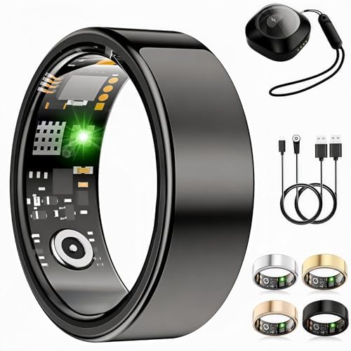 Smart Ring for Women Men, Fitness Ring without Subscription, Black,10 by AutrefoisElf