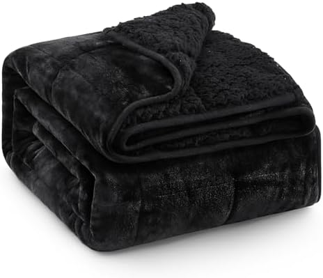 Ultra Soft Sherpa Weighted Blanket for Adults, 60"x80" 20lbs Heavy Blankets by EazfyPro