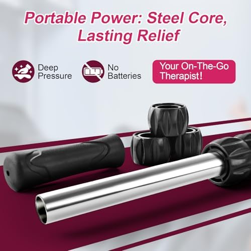 ZanLLW Massage Roller, Muscle Roller Stick, Neck Massager Roller, Therapy Stick for Legs, Calf, Thigh, Lipo Roller for Muscle Relief, Massage Rolling Pin for Trigger Points, Help Sore Muscle Recovery - Image 4