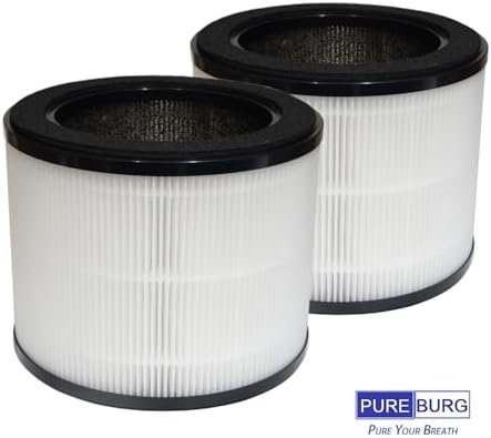 PUREBURG Replacement Filter Compatible with Coway Airmega 100 Air Purifier,2-Pack H13 HEPA Activated Carbon 2-in-1 3-Stage Filtration Air Clean Dust VOCs Odor - Image 6