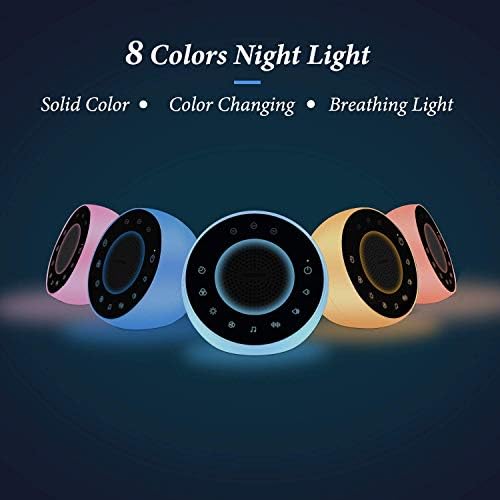 HOUSBAY Glows Sound Machine White Noise for Sleep, Colored Night Light - Image 4