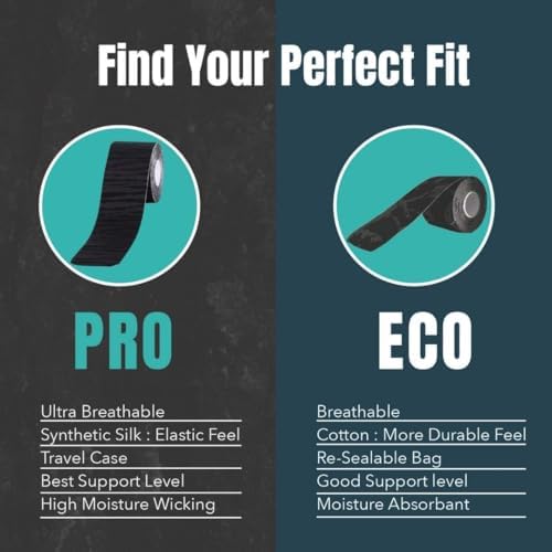 Heali Kinesiology Tape with Magnesium and Menthol, 20 Pcs Precut Strips, K Tape Roll, Knees, Physical Therapy Sports Tape for Knees, Joints & Muscles, Water Resistant, Black Zebra - Image 6