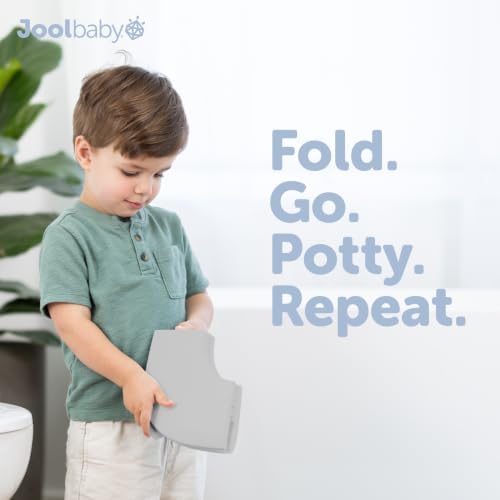 Jool Baby Folding Travel Potty Training Seat – Easy-Remove Pull Tab (Gray) - Image 2