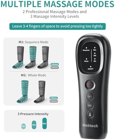 Nekteck Leg Compression Massager with 2 Size Extensions for Circulation - Image 3