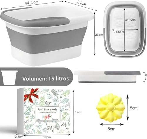 Lanwexy Bath Foot Bombs, 16 Pack Foot Soak with Bath Salt and Tea Tree Oil. Organic Natural Handmade Aroma Pure Essential Oil (Foot Bath Basin + 16 Foot Soak) - Image 6