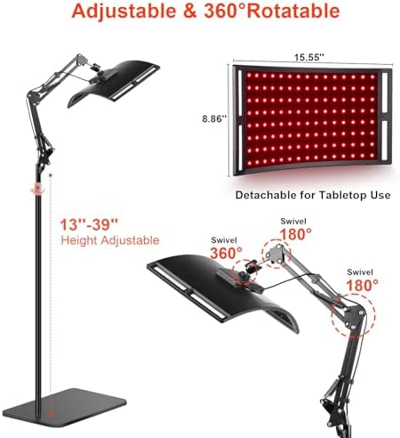 Red Light Therapy for Face and Body, 120Pcs Infrared Red Light Therapy Lamp with Stand, 3-in-1 LED 660nm & 850nm Infrared Light Panel Device for Home Ideal Gift - Image 3