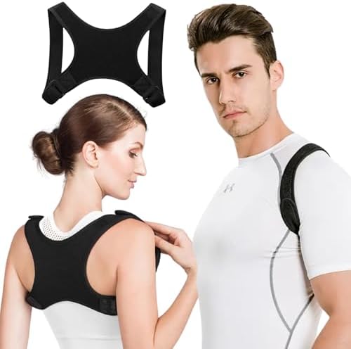 Posture Corrector for Men, Comfortable Straightener Posture Corrector, Breathable Back Brace for Men Lower Back, Back Support Brace, Spine, Shoulder and Neck Pain Relief by Unknown