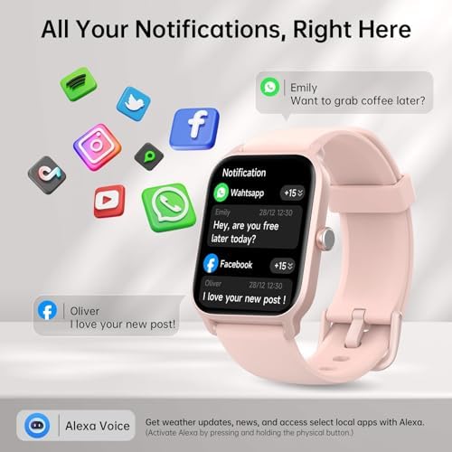 Tensky Smart Watch for Men & Women, 1.85" HD Fitness Tracker with Call - Image 2