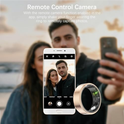 Smart Rings for Women Men, Fitness Ring with Heart Rate, Blood Oxygen, HRV, Stress, Sleep Tracker, Step Tracker, No Subscription Fee, lP68 Waterproof Smart Ring for iPhone & Android (Rose Gold 10#) - Image 5
